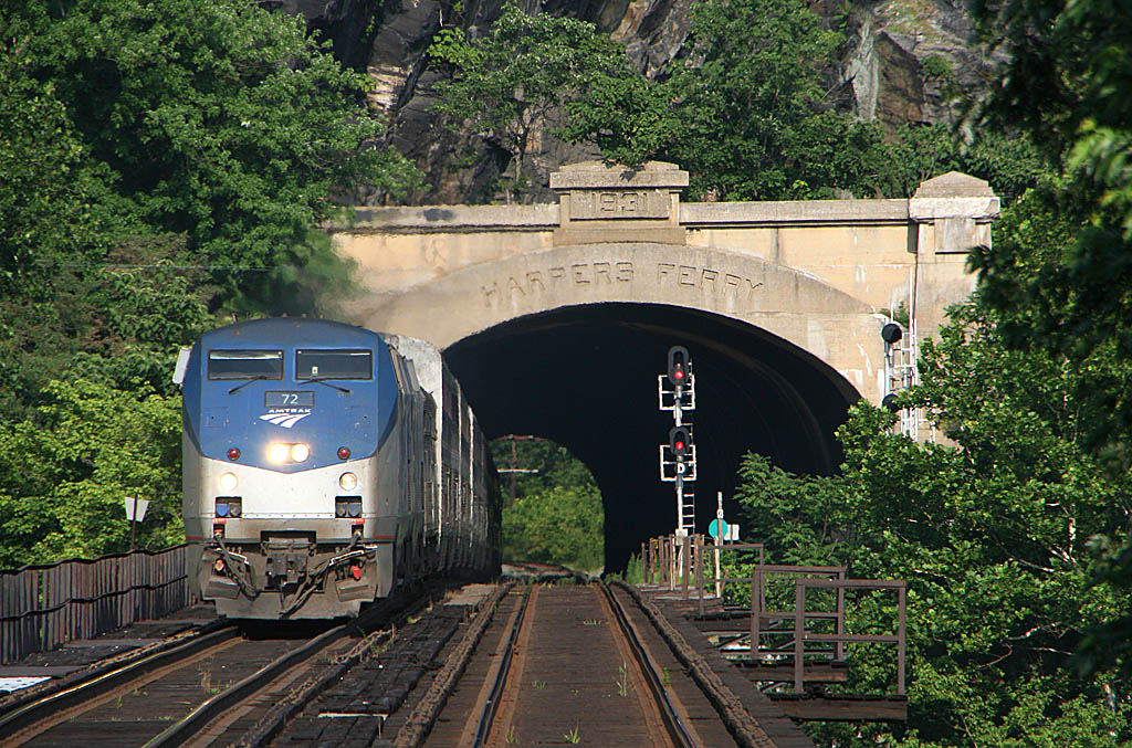 Amtrak train Harpers Ferry West Virginia
