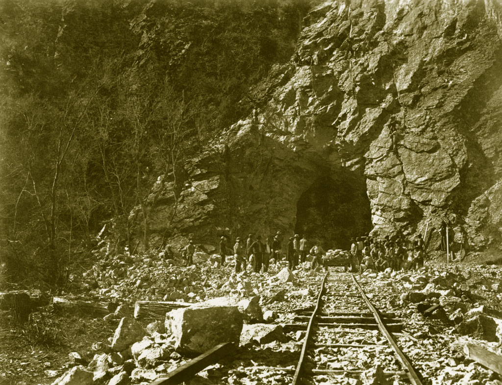 Union Pacific transcontinental railroad construction crew
