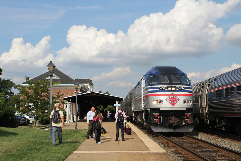 Commuter train at station
