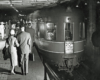 Passengers loading a train