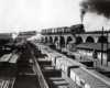 A train passing over a bridge