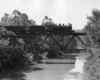 A train passing over a bridge