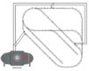 Powering a toy train layout with a bus