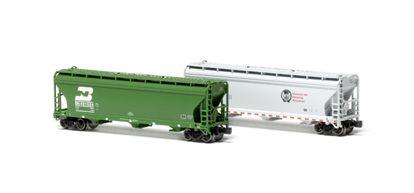 American Z Lines Z scale American Car & Foundry three-bay covered hopper