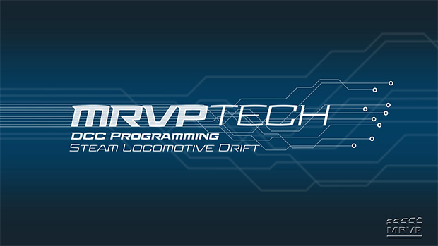 Title screen for DCC Programming, Episode 20: Steam Locomotive Drift