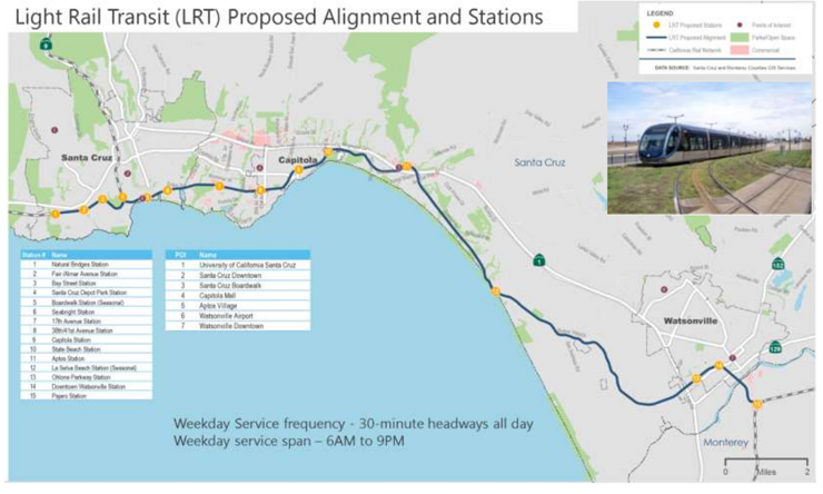 map of light rail system