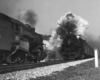 Lehigh & Hudson River steam locomotives meet at a siding