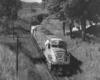Lehigh & Hudson River diesel locomotives with freight train