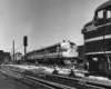 Diesel locomotives in yard