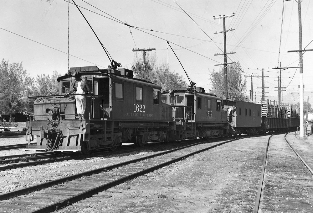 Two freight motors on a freight train.