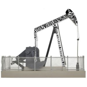Oil pump with zebra pattern