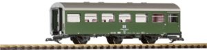 Green windowed passenger car