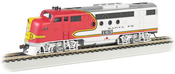 Large locomotive on tracks