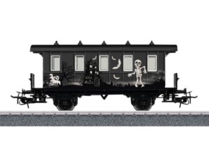 Passenger car with Halloween decals