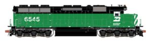 Green diesel locomotive