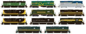 Ten train cars