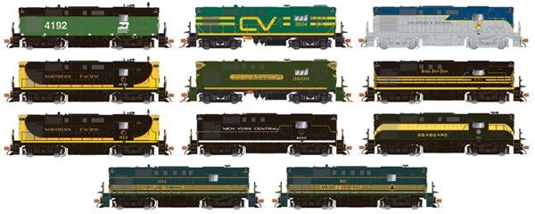 Ten train cars