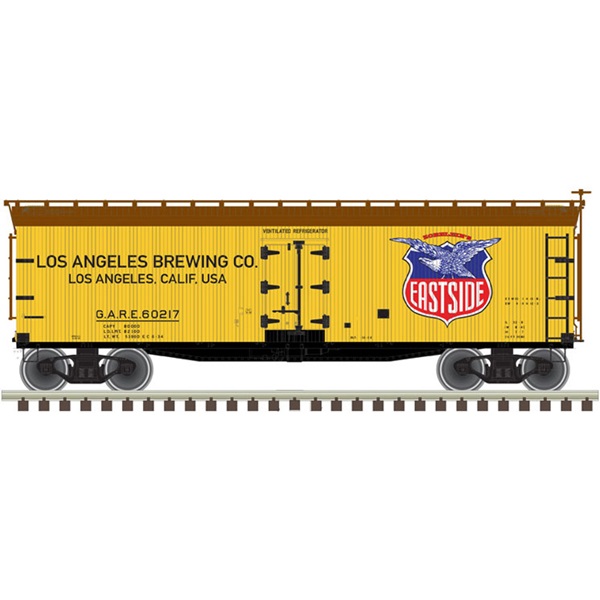 Yellow refrigerator car