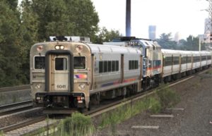 A passenger train