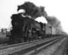 Canadian Pacific 4-6-2 steam locomotive with long passenger train