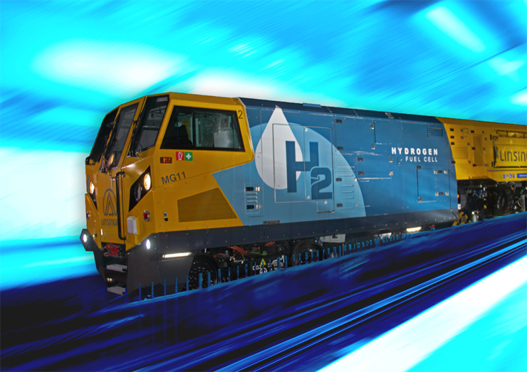 Linsinger hydrogen-powered rail milling train.