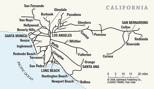 Pacific Electric Railway Map