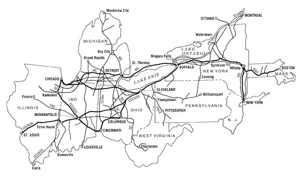 Map of New York Central System