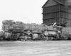 Side view of a large 2-8-8-2 articulated steam locomotive.
