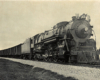 Toronto, Hamilton & Buffalo steam locomotive with freight train.