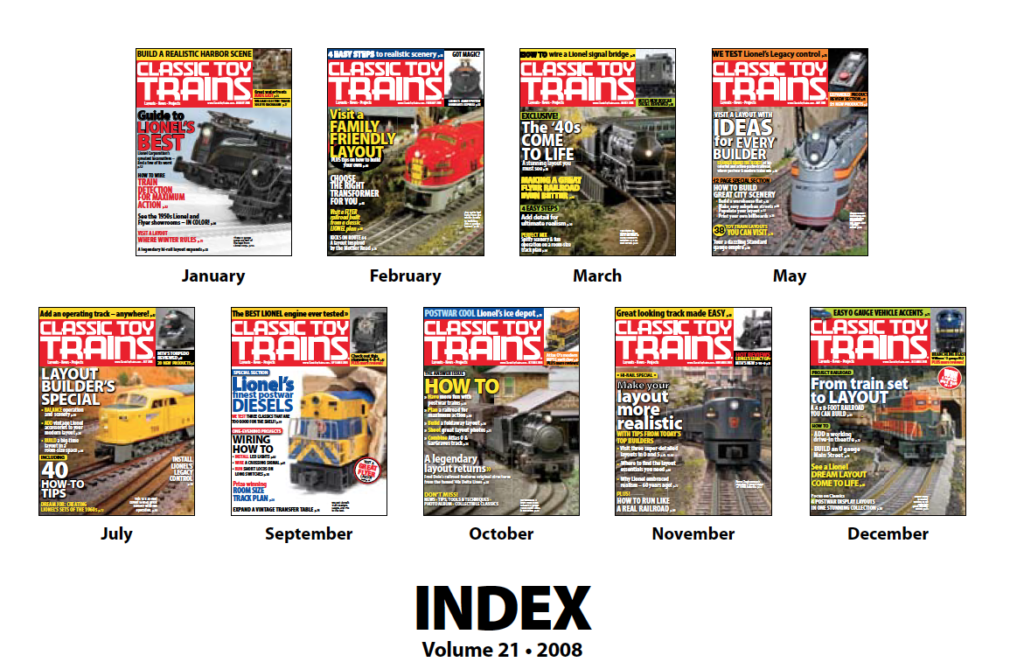 CTT annual index 2008 screenshot