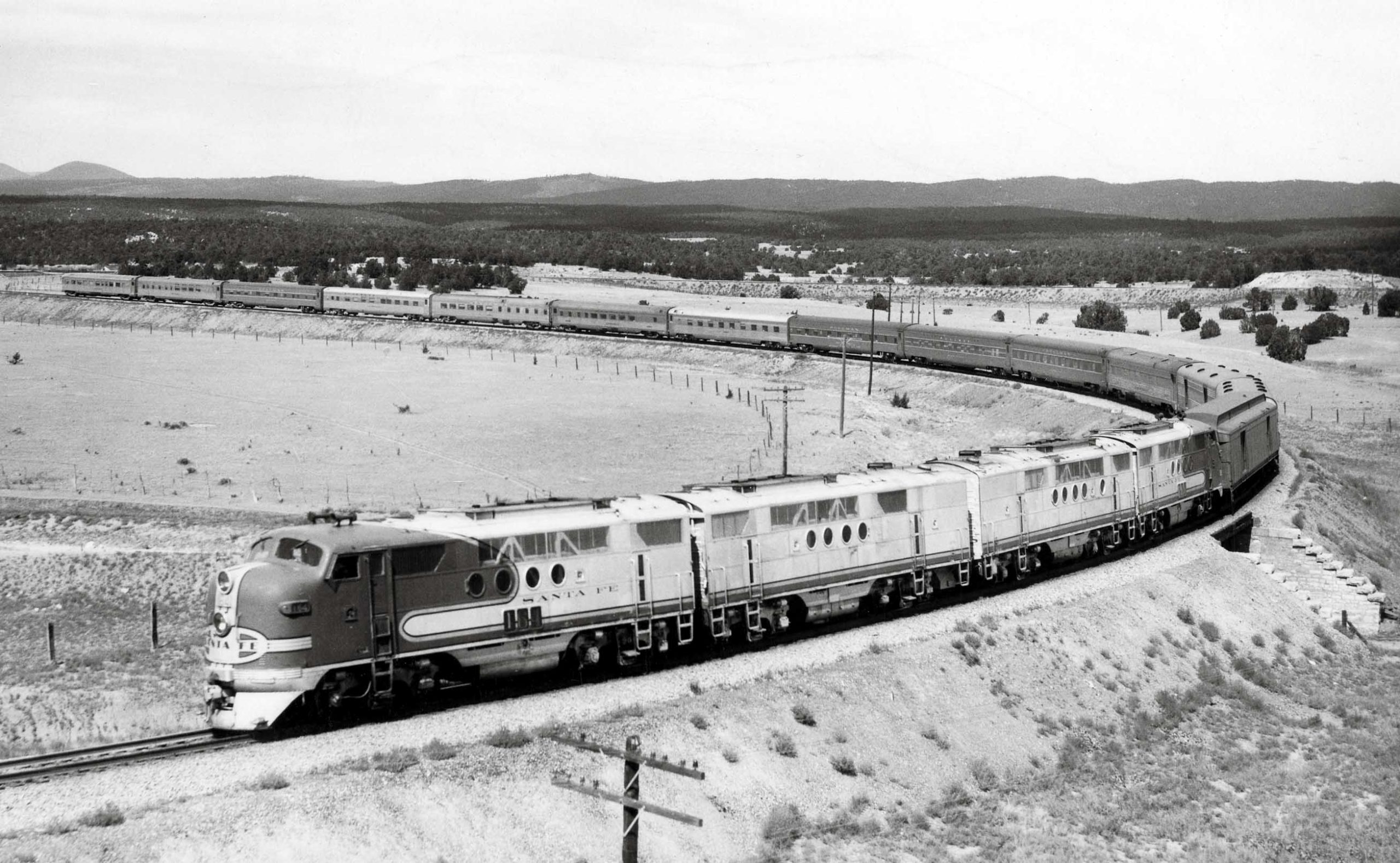 Rear of Santa Fe Chief passenger train