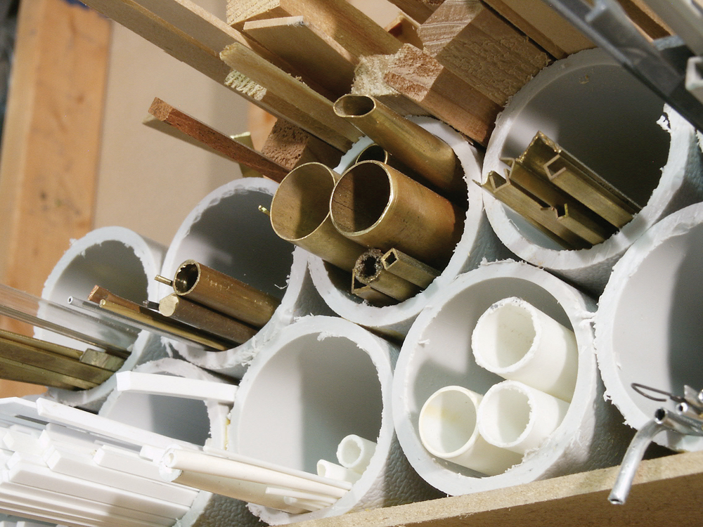 Bins of PVC and other raw materials