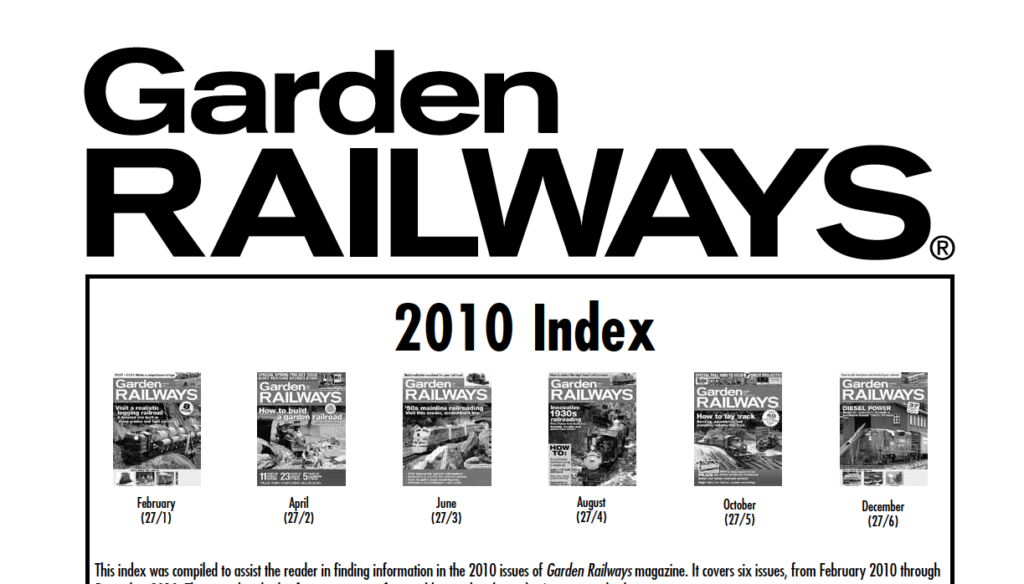 GRW annual index 2010 screenshot