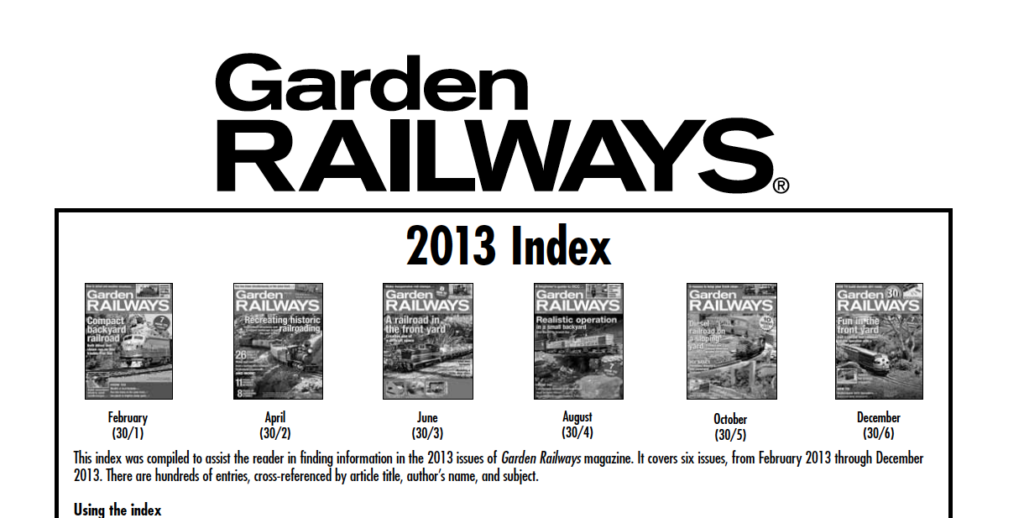 GRW annual index 2013 screenshot