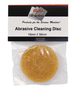 Alpha Abrasives cleaning disc available from the Kalmbach Hobby Store