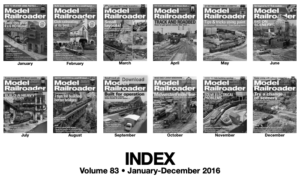 Model Railroader 2016 index