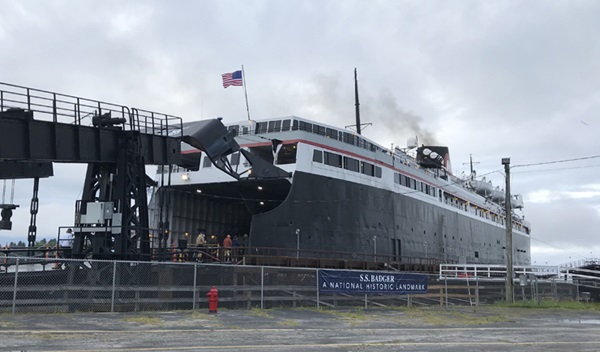 Large ship. S.S. Badger awarded USDOT grant.