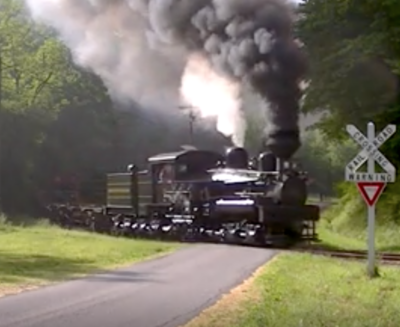 Cass Scenic Railroad, a glance at logging locomotive in summertime