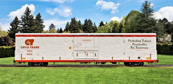 Side view of a train car