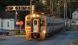 Back of a passenger train