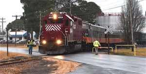 Train crossing road