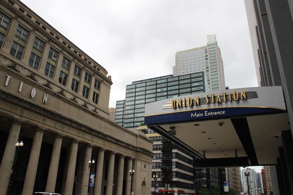 Exterior of a station building