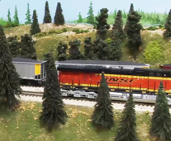 A video screen shot of a diesel locomotive on the MR and T