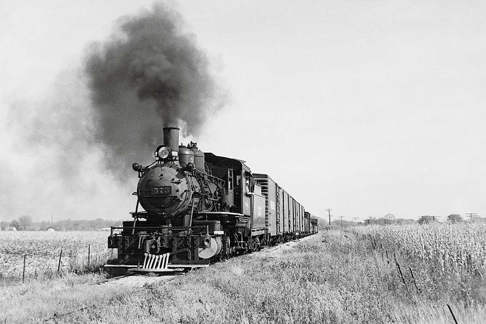 Wabash 2-6-0 573 in Carthage, Illinois