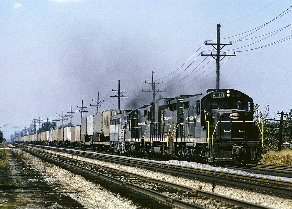 Road-switcher diesel locomotives with freight train