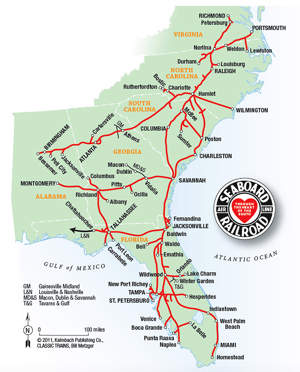 Seaboard Air Line map