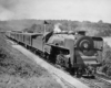 Pacific 605 with Montreal–New York Laurentian at Fort Kent, N.Y., 1940s.