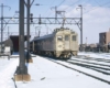 Budd Silverliners inbound to Reading Terminal at Wayne Junction, February 1974.