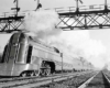 Jersey City–Philadelphia Crusader, westbound at Roselle, N.J., on Jersey Central tracks, 1940s.