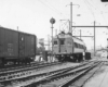 M.U. train on a Chestnut Hill local inbound at Wayne Junction, late 1940s.